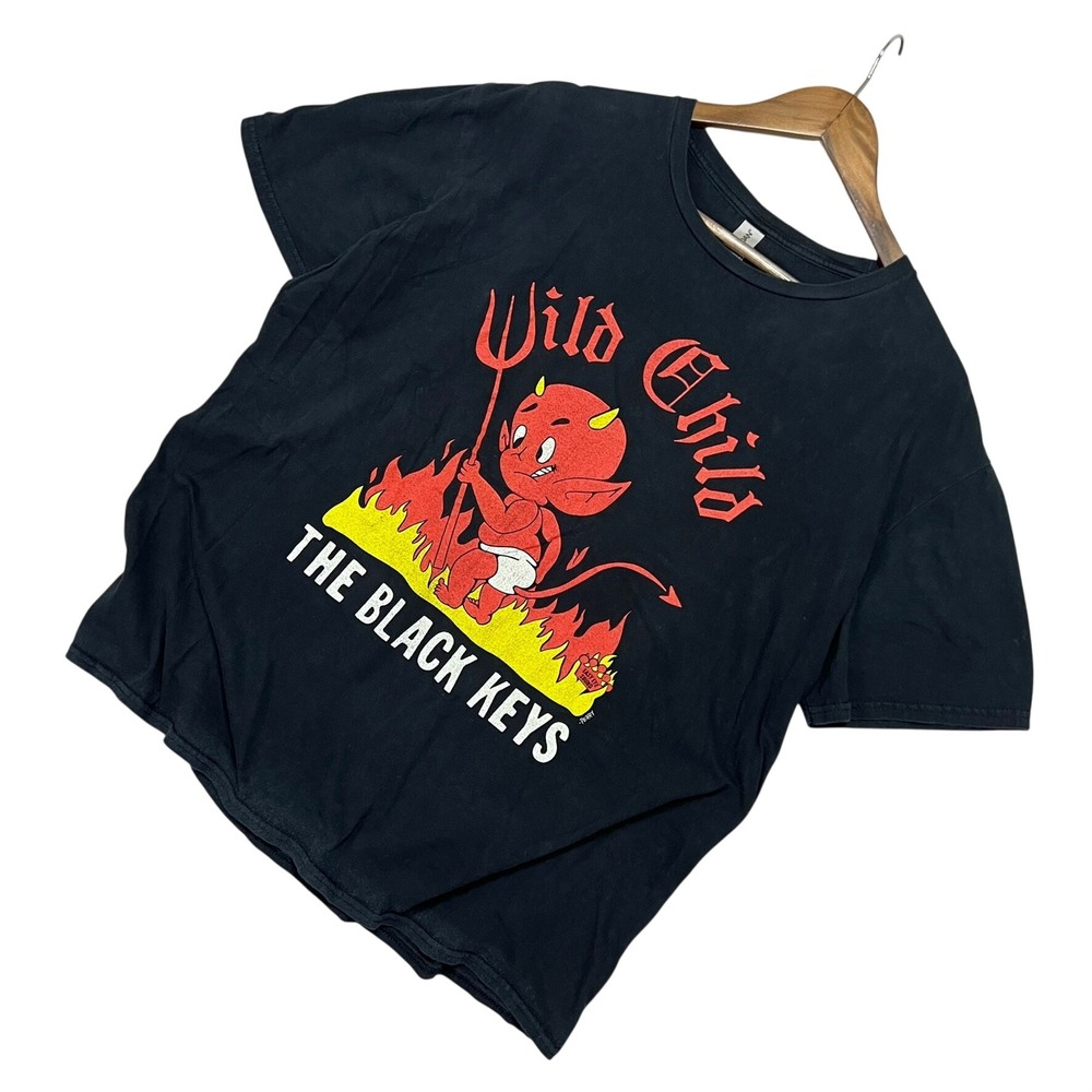 The Black Keys Dropout Boogie Tour 2022 Wild Child Devil T-Shirt Black XL